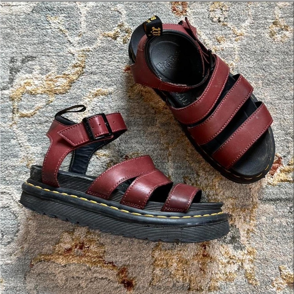 Blaire dark cherry red platform doc martens